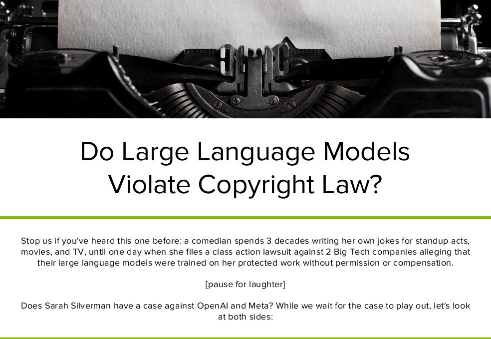 Do Large Language Models Violate Copyright Law? | Dykema